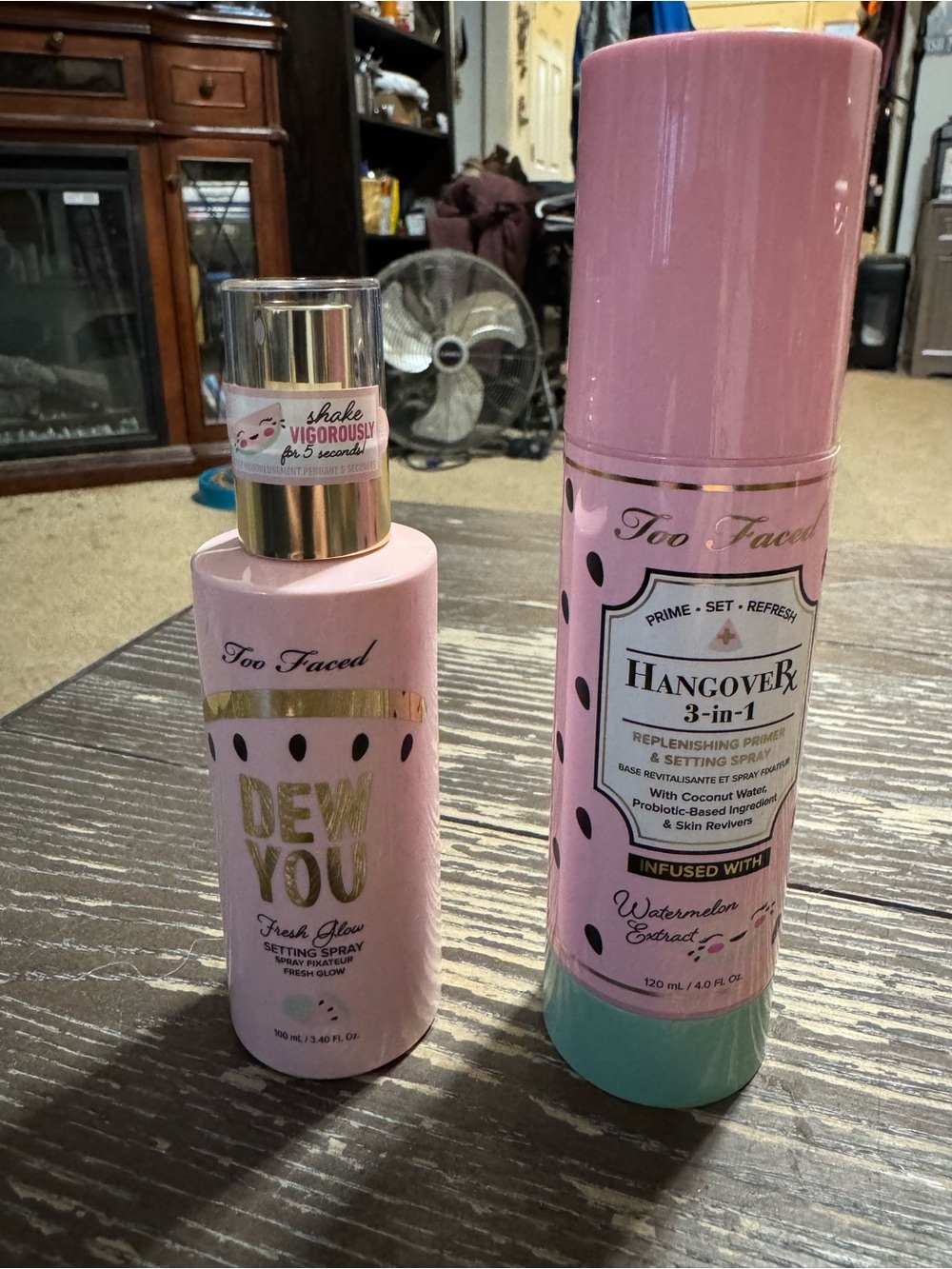 Too Faced Watermelon Dew You & Hangover 3-in-1 Setting Spray Duo